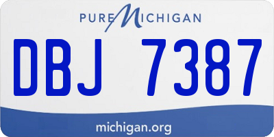MI license plate DBJ7387