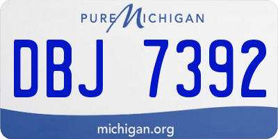 MI license plate DBJ7392