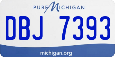MI license plate DBJ7393
