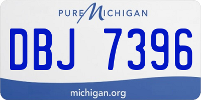 MI license plate DBJ7396