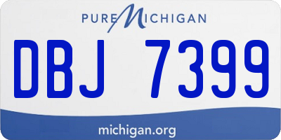 MI license plate DBJ7399