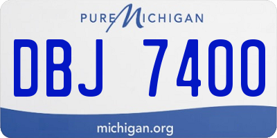 MI license plate DBJ7400