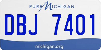 MI license plate DBJ7401