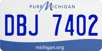 MI license plate DBJ7402