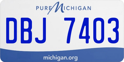 MI license plate DBJ7403