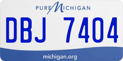 MI license plate DBJ7404
