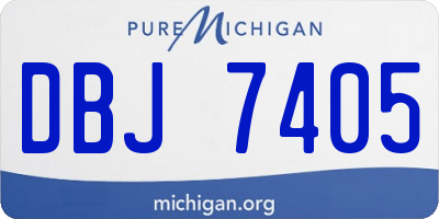 MI license plate DBJ7405