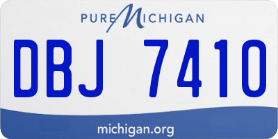 MI license plate DBJ7410