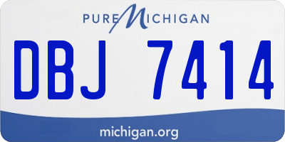 MI license plate DBJ7414