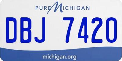 MI license plate DBJ7420