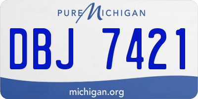 MI license plate DBJ7421