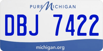 MI license plate DBJ7422