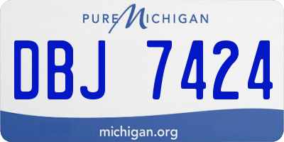 MI license plate DBJ7424