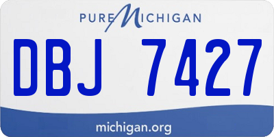MI license plate DBJ7427