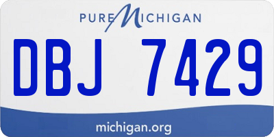 MI license plate DBJ7429