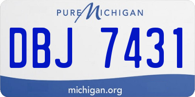 MI license plate DBJ7431