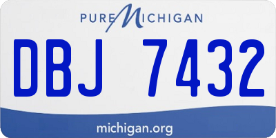 MI license plate DBJ7432