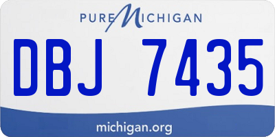 MI license plate DBJ7435