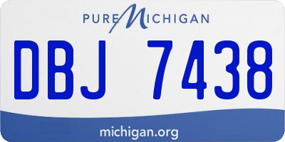MI license plate DBJ7438