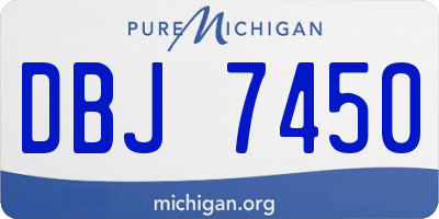 MI license plate DBJ7450