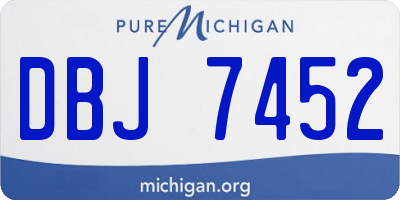 MI license plate DBJ7452