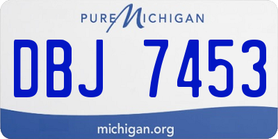 MI license plate DBJ7453