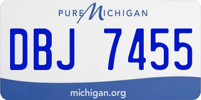 MI license plate DBJ7455