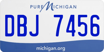 MI license plate DBJ7456