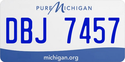 MI license plate DBJ7457