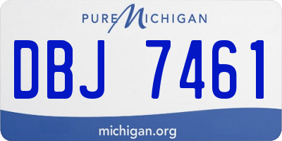 MI license plate DBJ7461