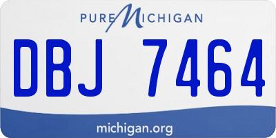 MI license plate DBJ7464