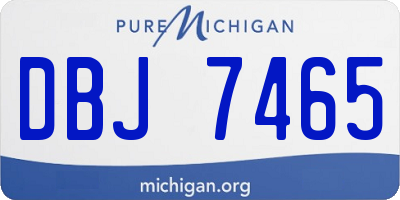 MI license plate DBJ7465