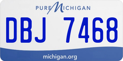 MI license plate DBJ7468