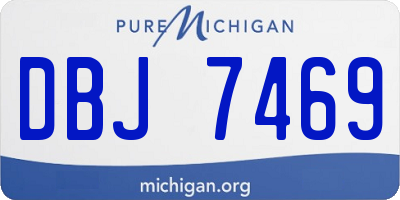 MI license plate DBJ7469