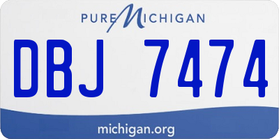 MI license plate DBJ7474
