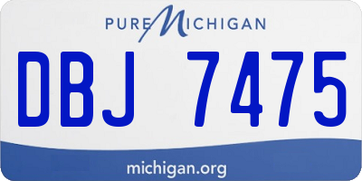 MI license plate DBJ7475
