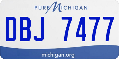 MI license plate DBJ7477