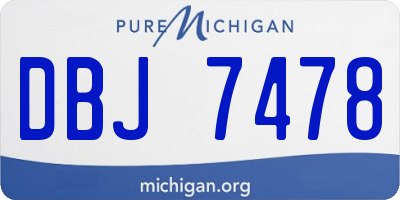 MI license plate DBJ7478