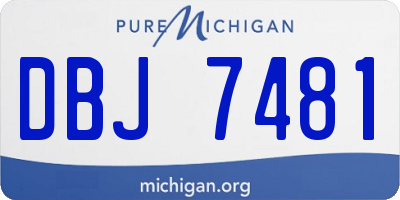 MI license plate DBJ7481