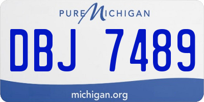 MI license plate DBJ7489