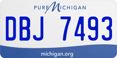 MI license plate DBJ7493