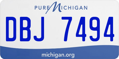 MI license plate DBJ7494