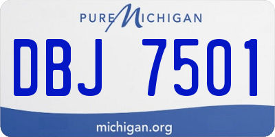 MI license plate DBJ7501