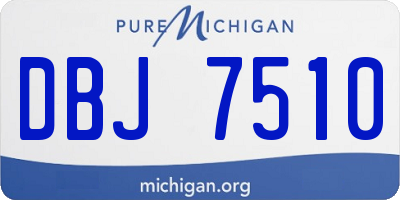 MI license plate DBJ7510