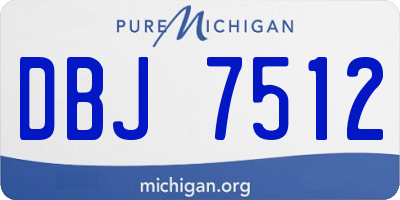 MI license plate DBJ7512