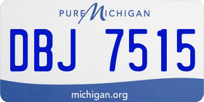 MI license plate DBJ7515