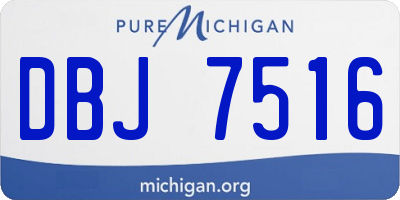 MI license plate DBJ7516