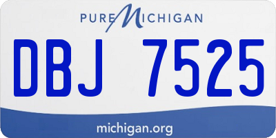 MI license plate DBJ7525