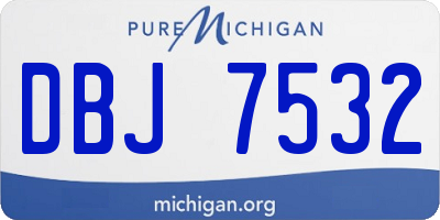 MI license plate DBJ7532