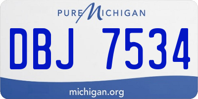 MI license plate DBJ7534